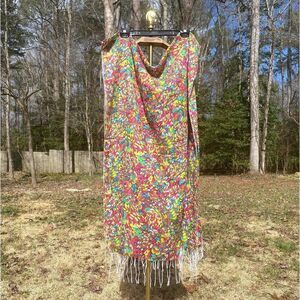 Boutique Pink Colorful Abstract Summer Blanket Scarf